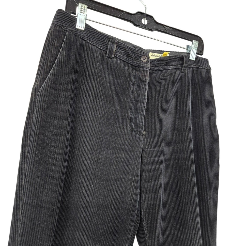 Vintage 90s Eddie Bauer Straight Corduroy Pants Women's 12 Gray Granola Grunge